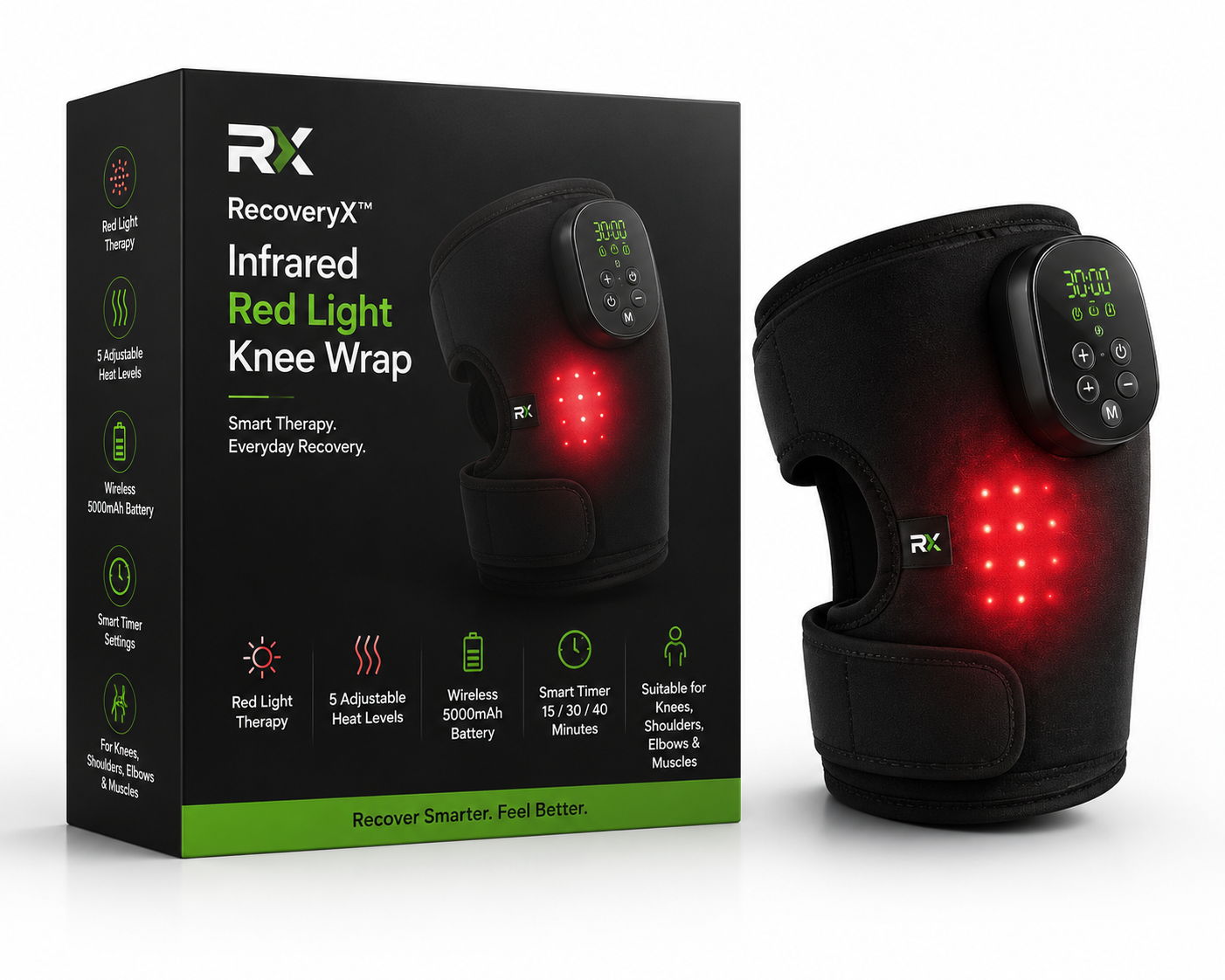 RecoveryX™ Infrared Red Light Knee Wrap