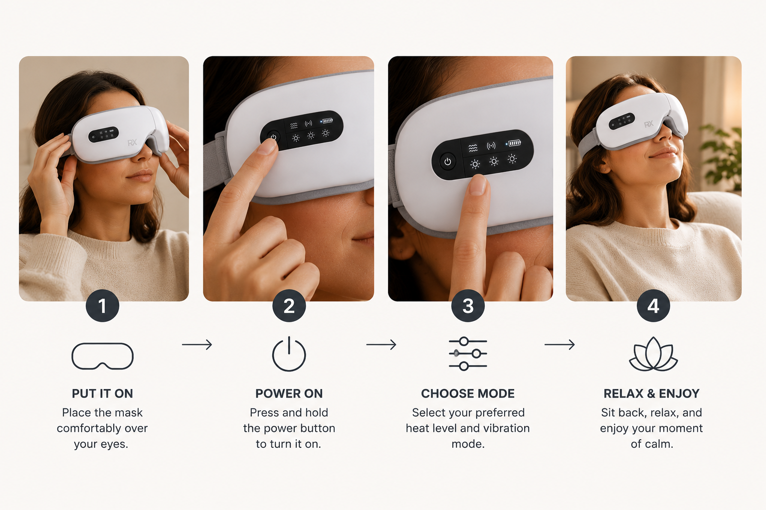 RecoveryX™ Smart Heated Eye Massager