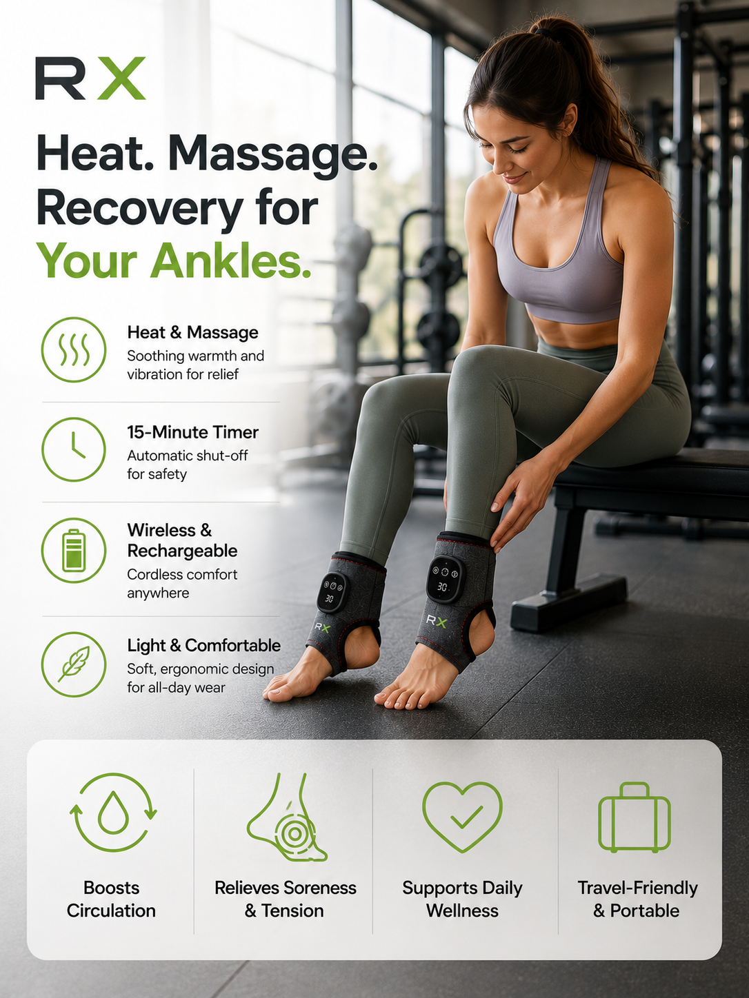 RecoveryX™ Smart Ankle Recovery Wrap