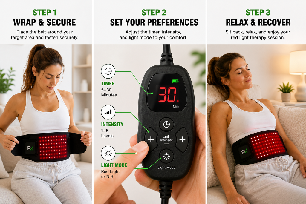 Portable Red Light Recovery Belt