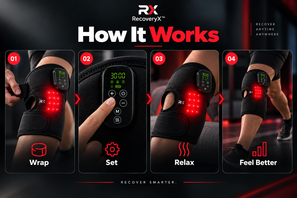 RecoveryX™ Infrared Red Light Knee Wrap