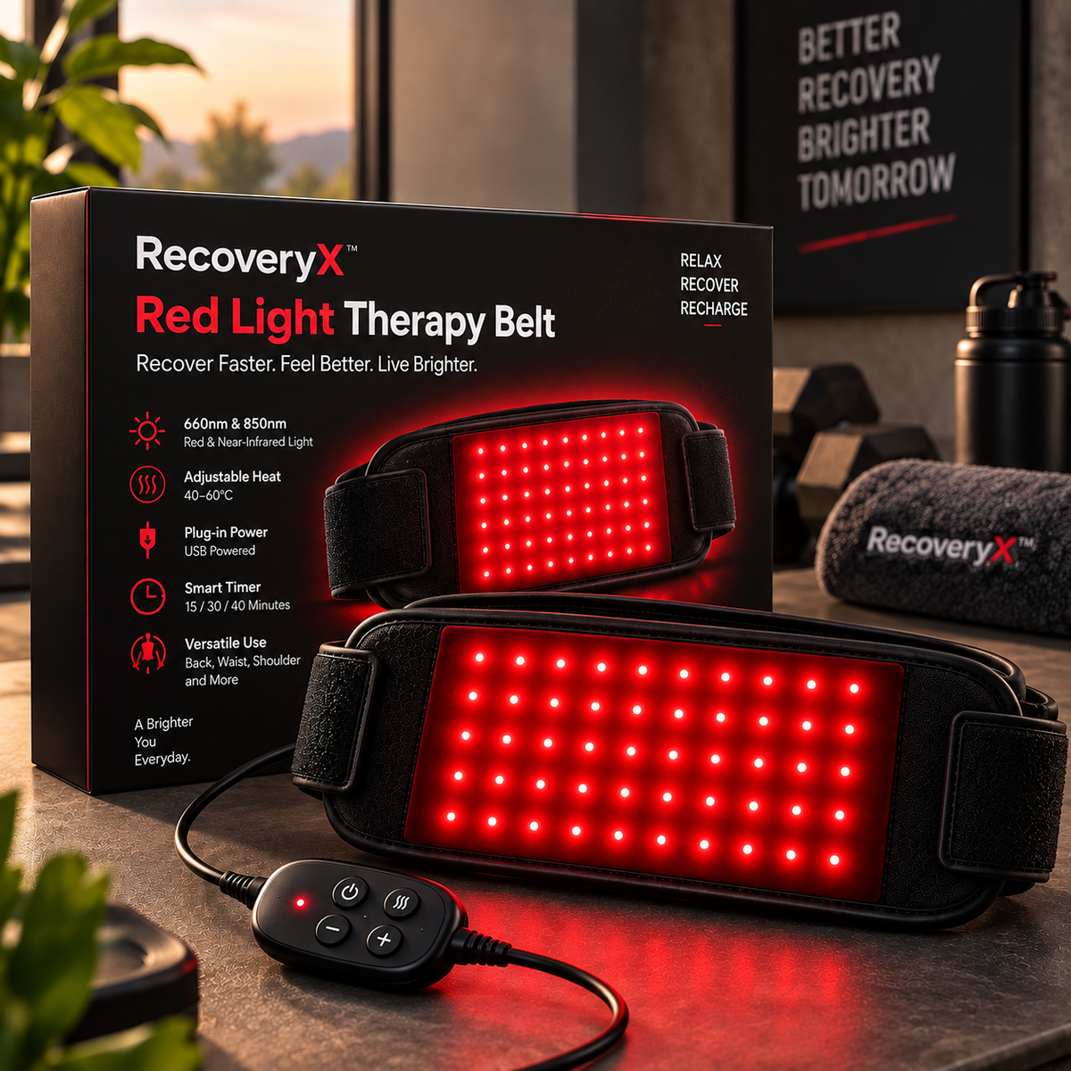 Portable Red Light Recovery Belt