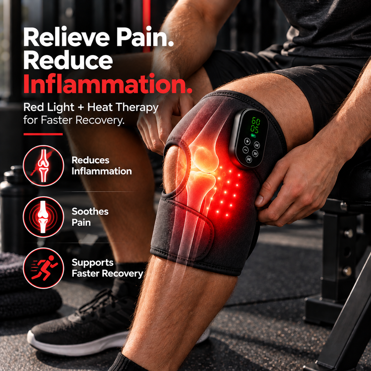 RecoveryX™ Infrared Red Light Knee Wrap