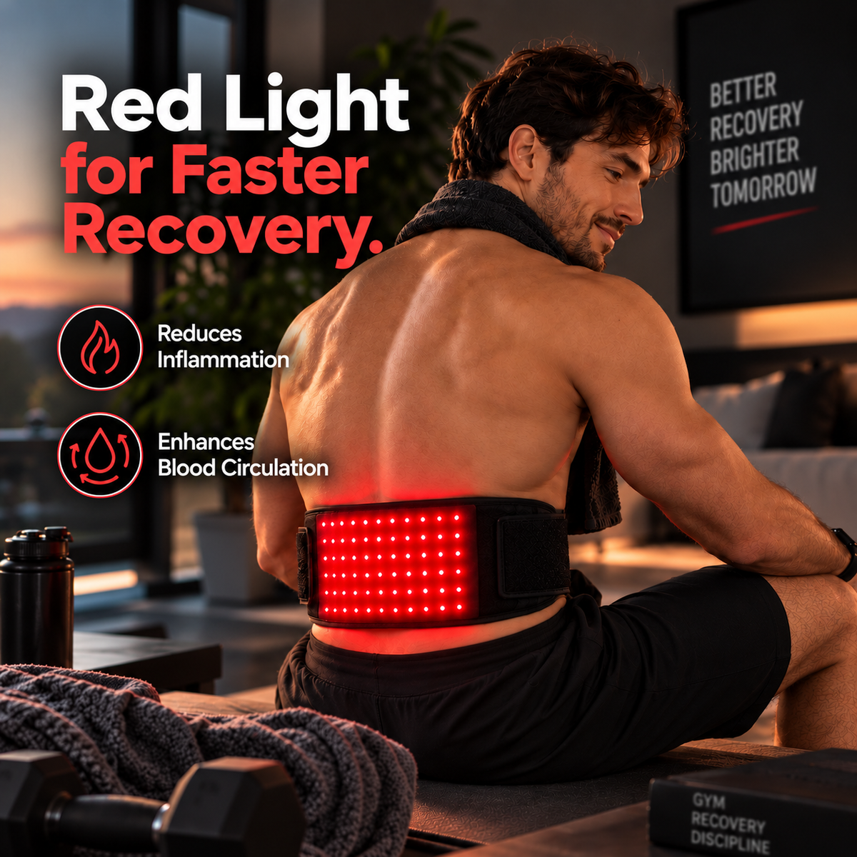 Portable Red Light Recovery Belt